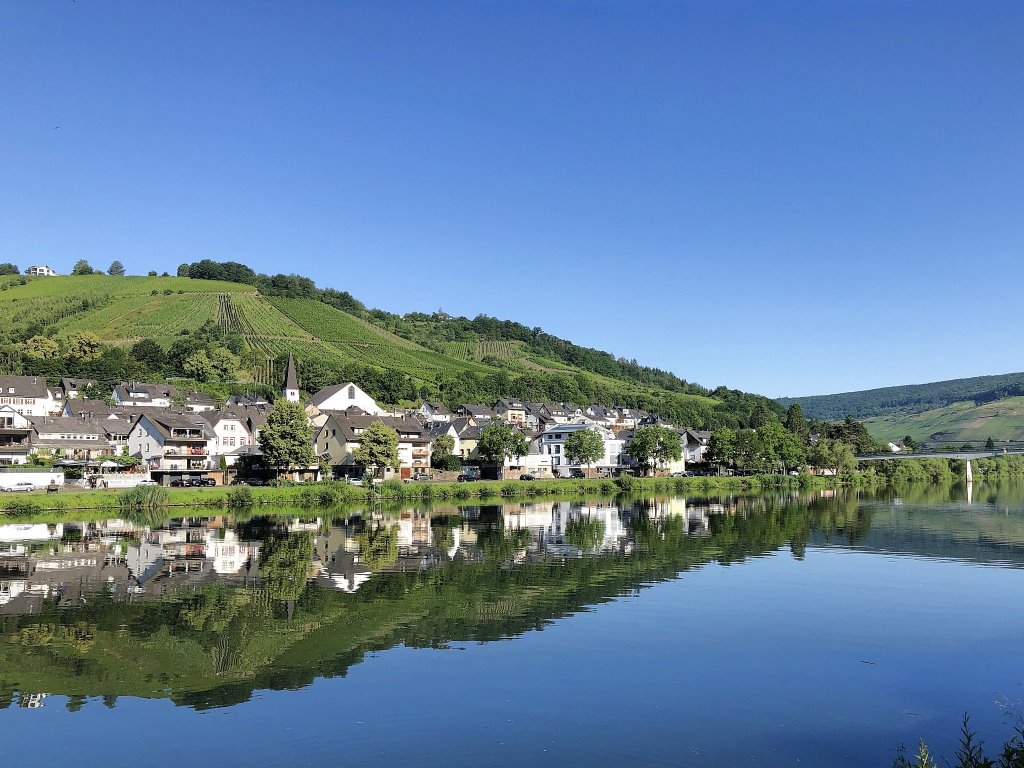 Zell (Mosel) und Ortsteil Kaimt - Urlaub an der Mosel in Ferienwohnung Mosel Fewo43, Marientaler Au 43, 56856 Zell (Mosel)